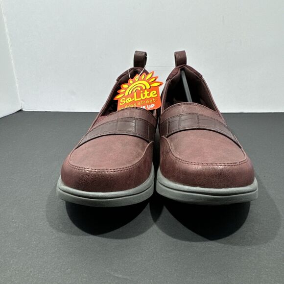 NEW So Lite by Easy Street Slip on Burgundy Clogs Women's Size 5 M - Picture 7 of 10